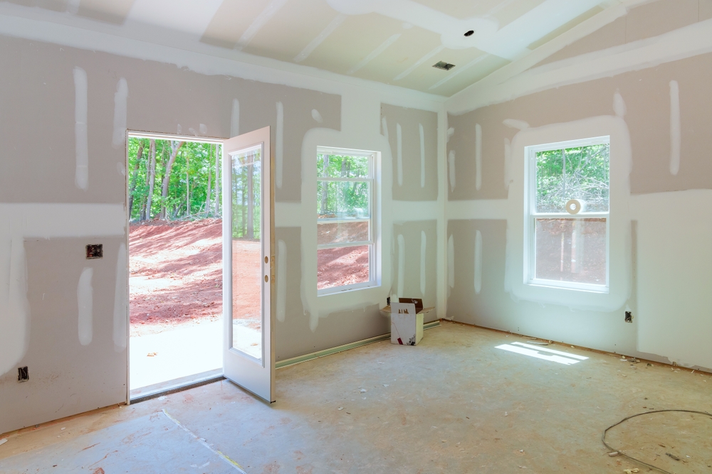 Construction,Building,Industry,New,Home,Construction,Interior,Drywall,Tape,And