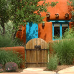 Orange,Adobe,Santa,Fe,Cottage